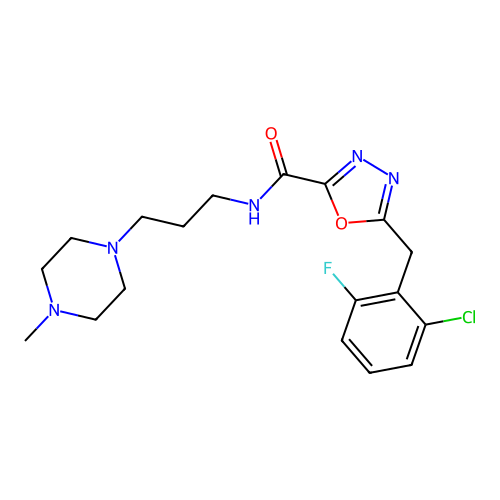 C18H23ClFN5O2 structure