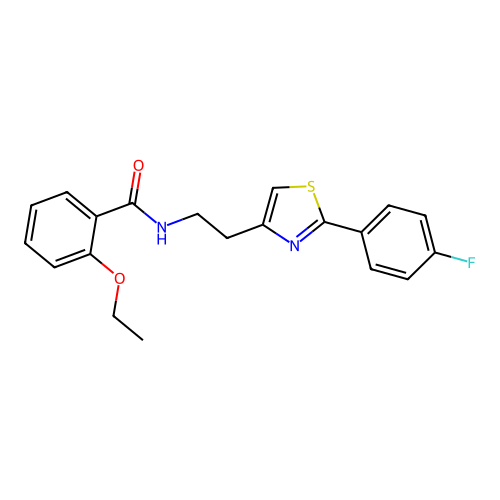 2-ethoxy-N-{2-[2-(4-fluorophenyl)-1,3-thiazol-4-yl]ethyl}benzamide structure