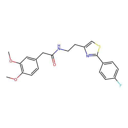 2-(3,4-dimethoxyphenyl)-N-(2-(2-(4-fluorophenyl)thiazol-4-yl)ethyl)acetamide structure