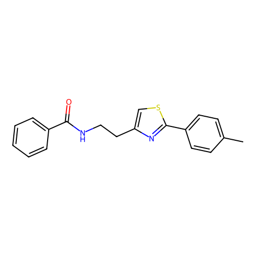 N-{2-[2-(4-methylphenyl)-1,3-thiazol-4-yl]ethyl}benzamide structure