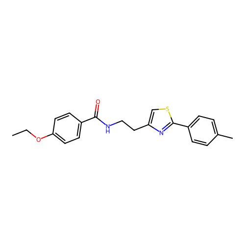 4-ethoxy-N-{2-[2-(4-methylphenyl)-1,3-thiazol-4-yl]ethyl}benzamide structure