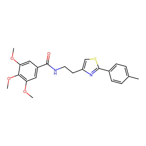 3,4,5-trimethoxy-N-{2-[2-(4-methylphenyl)-1,3-thiazol-4-yl]ethyl}benzamide structure