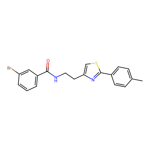 3-bromo-N-{2-[2-(4-methylphenyl)-1,3-thiazol-4-yl]ethyl}benzamide structure