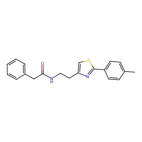 N-{2-[2-(4-methylphenyl)-1,3-thiazol-4-yl]ethyl}-2-phenylacetamide structure