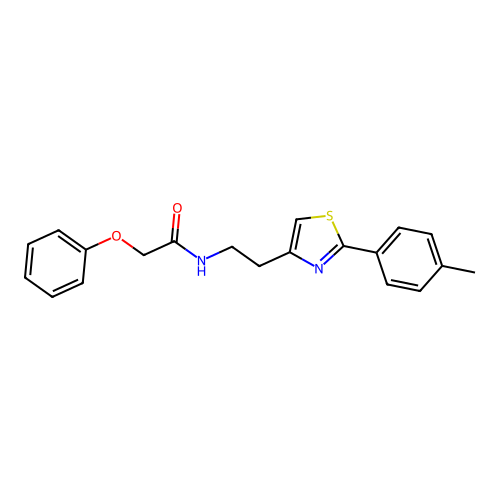N-{2-[2-(4-methylphenyl)-1,3-thiazol-4-yl]ethyl}-2-phenoxyacetamide structure