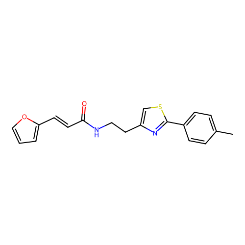 (E)-3-(furan-2-yl)-N-(2-(2-(p-tolyl)thiazol-4-yl)ethyl)acrylamide structure