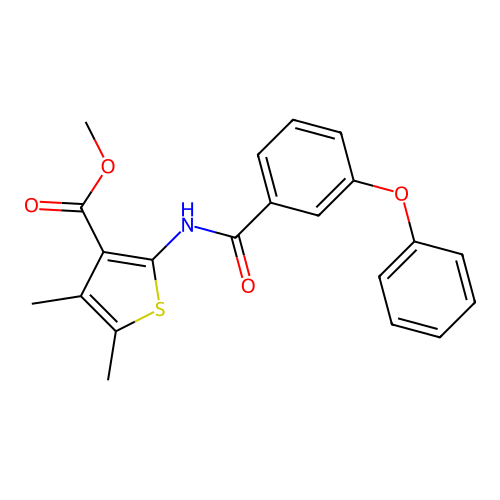 Methyl 4,5-dimethyl-2-(3-phenoxybenzamido)thiophene-3-carboxylate structure