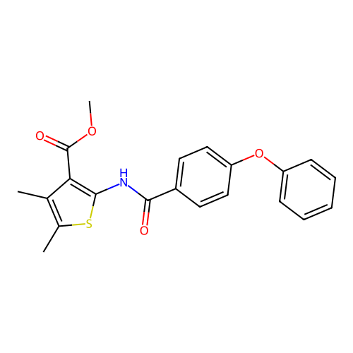 Methyl 4,5-dimethyl-2-(4-phenoxybenzamido)thiophene-3-carboxylate structure