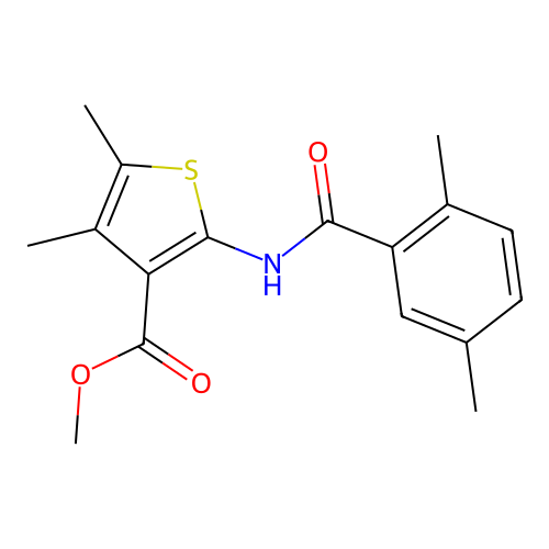 Methyl 2-(2,5-dimethylbenzamido)-4,5-dimethylthiophene-3-carboxylate structure