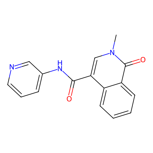 2-methyl-1-oxo-N-(pyridin-3-yl)-1,2-dihydroisoquinoline-4-carboxamide structure