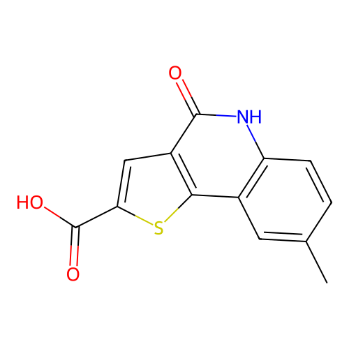 8-Methyl-4-oxo-4,5-dihydrothieno[3,2-c]quinoline-2-carboxylic acid structure