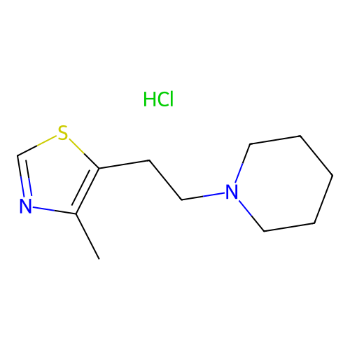 Piperidine, 1-(2-(4-methyl-5-thiazolyl)ethyl)-, monohydrochloride structure