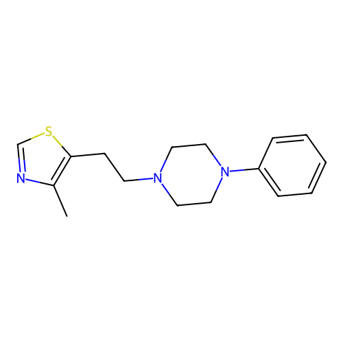 Piperazine, 1-[2-(4-methyl-5-thiazolyl)ethyl]-4-phenyl- structure