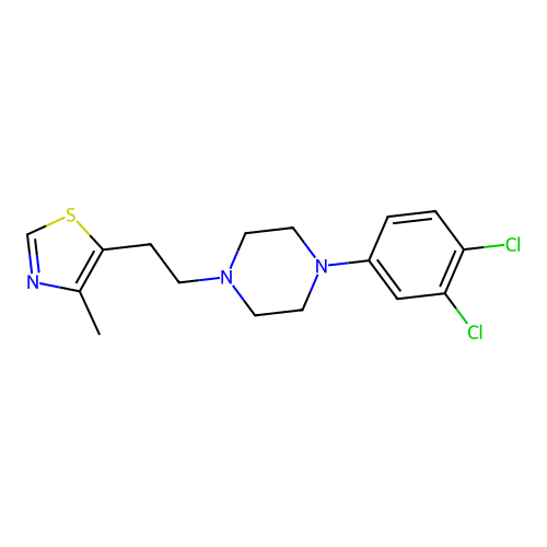 Piperazine, 1-(3,4-dichlorophenyl)-4-[2-(4-methyl-5-thiazolyl)ethyl]- structure