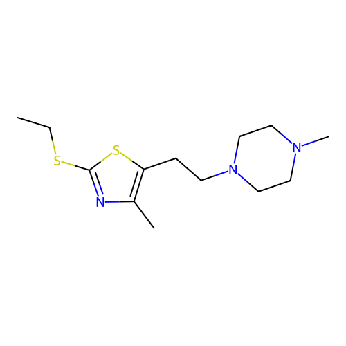 Piperazine, 1-[2-[2-(ethylthio)-4-methyl-5-thiazolyl]ethyl]-4-methyl- structure