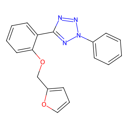 5-[2-(Furan-2-ylmethoxy)phenyl]-2-phenyltetrazole structure