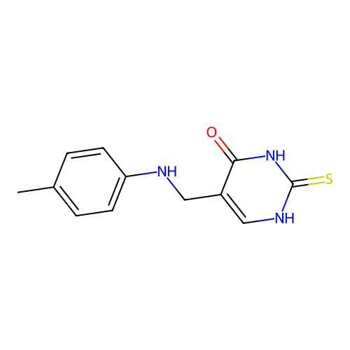 4(1H)-Pyrimidinone, 2,3-dihydro-5-(((4-methylphenyl)amino)methyl)-2-thioxo- structure