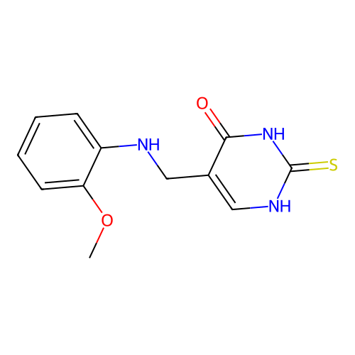 4(1H)-Pyrimidinone, 2,3-dihydro-5-(((2-methoxyphenyl)amino)methyl)-2-thioxo- structure