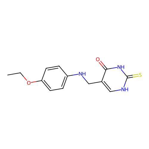 4(1H)-Pyrimidinone, 2,3-dihydro-5-(((4-ethoxyphenyl)amino)methyl)-2-thioxo- structure