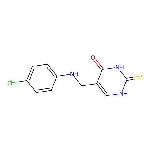 4(1H)-Pyrimidinone, 2,3-dihydro-5-(((4-chlorophenyl)amino)methyl)-2-thioxo- structure