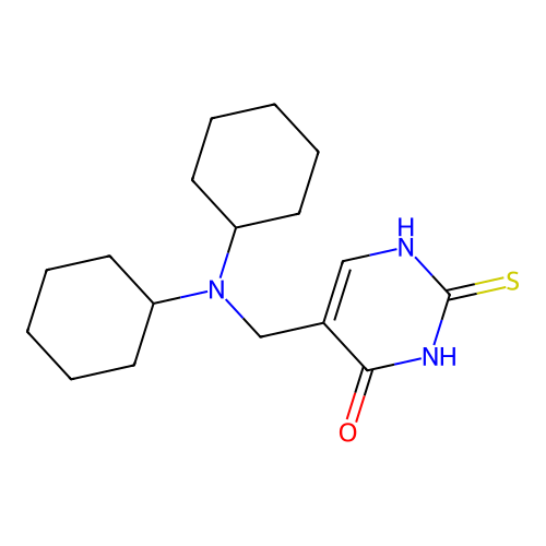 4(1H)-Pyrimidinone, 5-((dicyclohexylamino)methyl)-2,3-dihydro-2-thioxo- structure