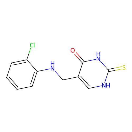 4(1H)-Pyrimidinone, 2,3-dihydro-5-(((2-chlorophenyl)amino)methyl)-2-thioxo- structure