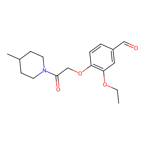 3-Ethoxy-4-[2-(4-methylpiperidin-1-yl)-2-oxoethoxy]benzaldehyde structure