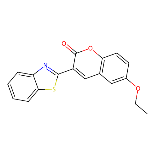 3-(1,3-benzothiazol-2-yl)-6-ethoxy-2H-chromen-2-one structure