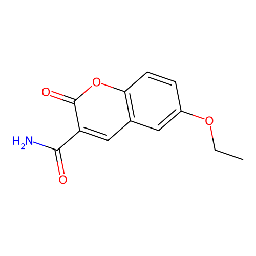 6-ethoxy-2-oxo-2H-chromene-3-carboxamide structure