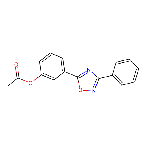 3-(3-Phenyl-1,2,4-oxadiazol-5-yl)phenyl acetate structure