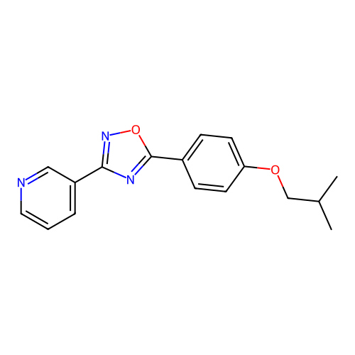 5-[4-(2-Methylpropoxy)phenyl]-3-pyridin-3-yl-1,2,4-oxadiazole structure