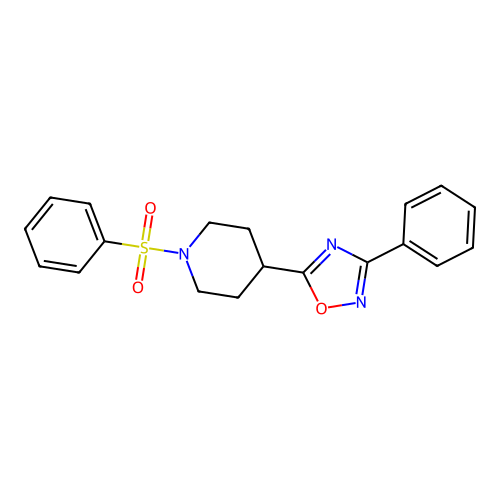 5-[1-(Benzenesulfonyl)piperidin-4-yl]-3-phenyl-1,2,4-oxadiazole structure