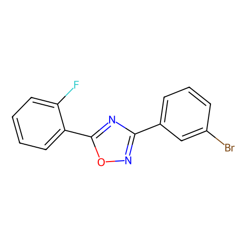 3-(3-Bromophenyl)-5-(2-fluorophenyl)-1,2,4-oxadiazole structure