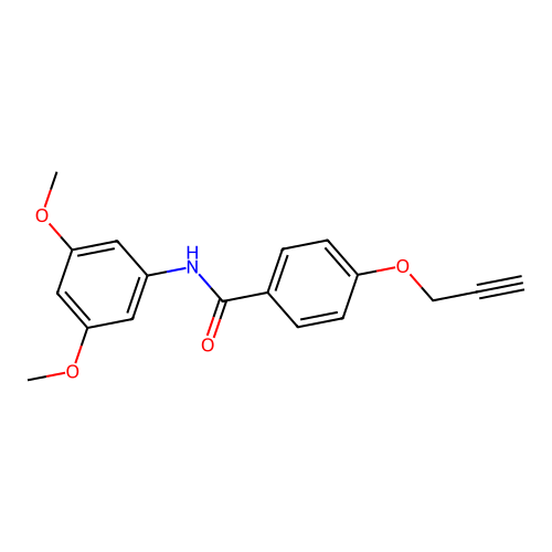 N-(3,5-dimethoxyphenyl)-4-prop-2-ynoxybenzamide structure