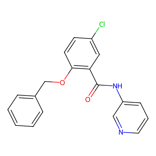 2-(benzyloxy)-5-chloro-N-pyridin-3-ylbenzamide structure