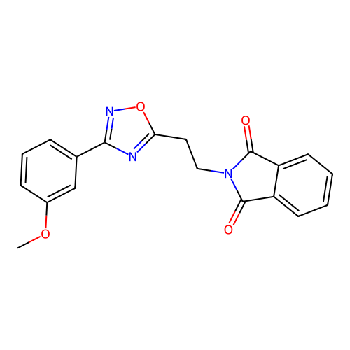 2-[2-[3-(3-Methoxyphenyl)-1,2,4-oxadiazol-5-yl]ethyl]isoindole-1,3-dione structure