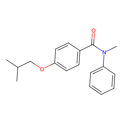N-methyl-4-(2-methylpropoxy)-N-phenylbenzamide structure