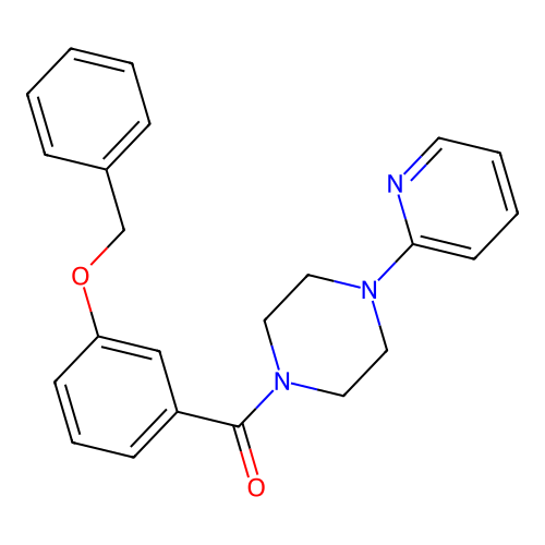 (3-Phenylmethoxyphenyl)-(4-pyridin-2-ylpiperazin-1-yl)methanone structure