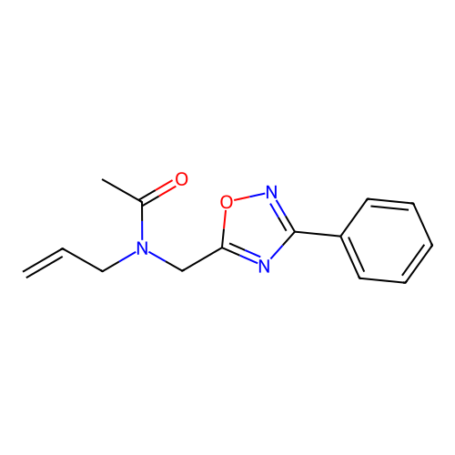N-[(3-phenyl-1,2,4-oxadiazol-5-yl)methyl]-N-prop-2-enylacetamide structure