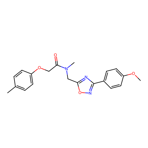 N-{[3-(4-methoxyphenyl)-1,2,4-oxadiazol-5-yl]methyl}-N-methyl-2-(4-methylphenoxy)acetamide structure