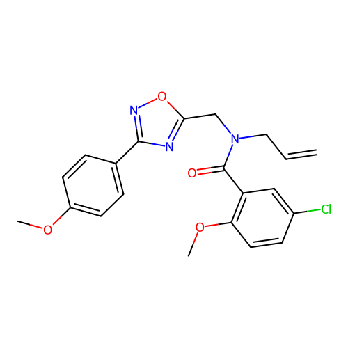 N-allyl-5-chloro-2-methoxy-N-((3-(4-methoxyphenyl)-1,2,4-oxadiazol-5-yl)methyl)benzamide structure