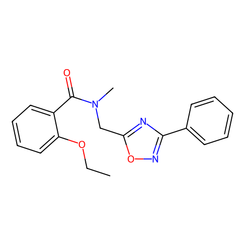 2-ethoxy-N-methyl-N-[(3-phenyl-1,2,4-oxadiazol-5-yl)methyl]benzamide structure