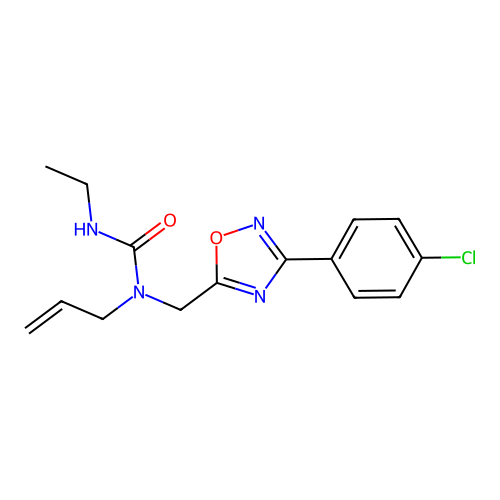 1-[[3-(4-Chlorophenyl)-1,2,4-oxadiazol-5-yl]methyl]-3-ethyl-1-prop-2-enylurea structure