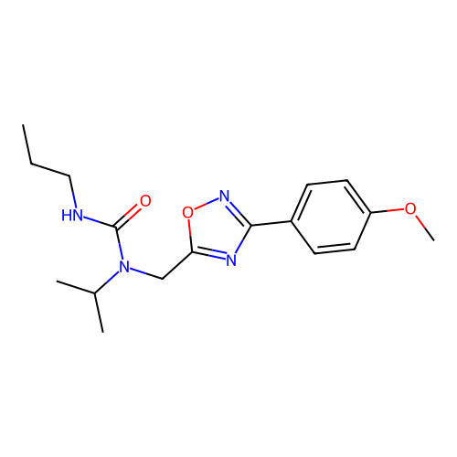1-{[3-(4-Methoxyphenyl)-1,2,4-oxadiazol-5-yl]methyl}-1-propan-2-yl-3-propylurea structure