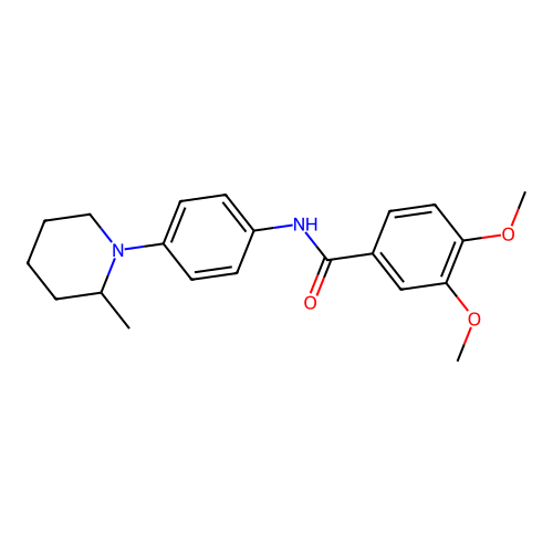 3,4-dimethoxy-N-[4-(2-methylpiperidin-1-yl)phenyl]benzamide structure