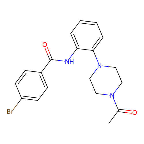N-[2-(4-acetylpiperazin-1-yl)phenyl]-4-bromobenzamide structure