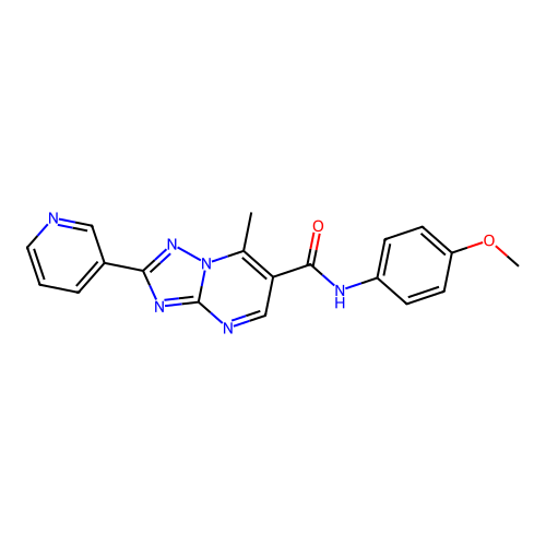 N-(4-methoxyphenyl)-7-methyl-2-(pyridin-3-yl)[1,2,4]triazolo[1,5-a]pyrimidine-6-carboxamide structure