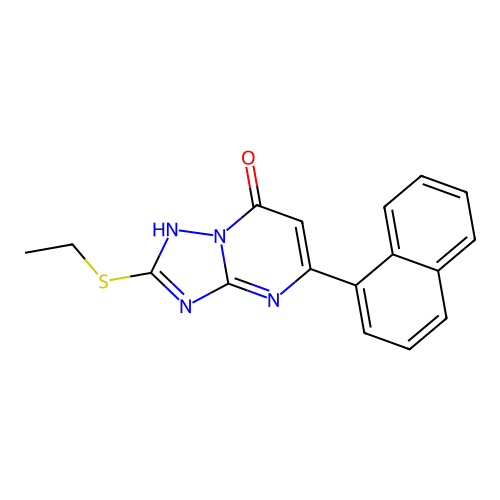 2-(Ethylsulfanyl)-5-(naphthalen-1-yl)[1,2,4]triazolo[1,5-a]pyrimidin-7-ol structure