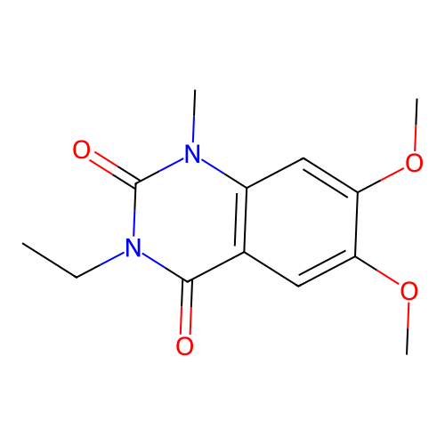 3-ethyl-6,7-dimethoxy-1-methylquinazoline-2,4(1H,3H)-dione structure