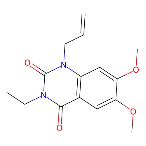 3-ethyl-6,7-dimethoxy-1-(prop-2-en-1-yl)quinazoline-2,4(1H,3H)-dione structure